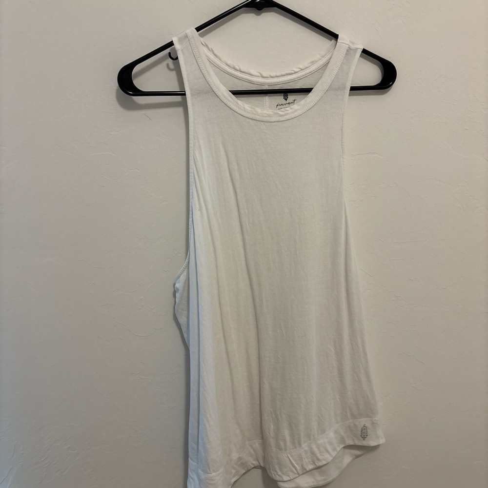 Free People Movement Women's White Tank Top Size L